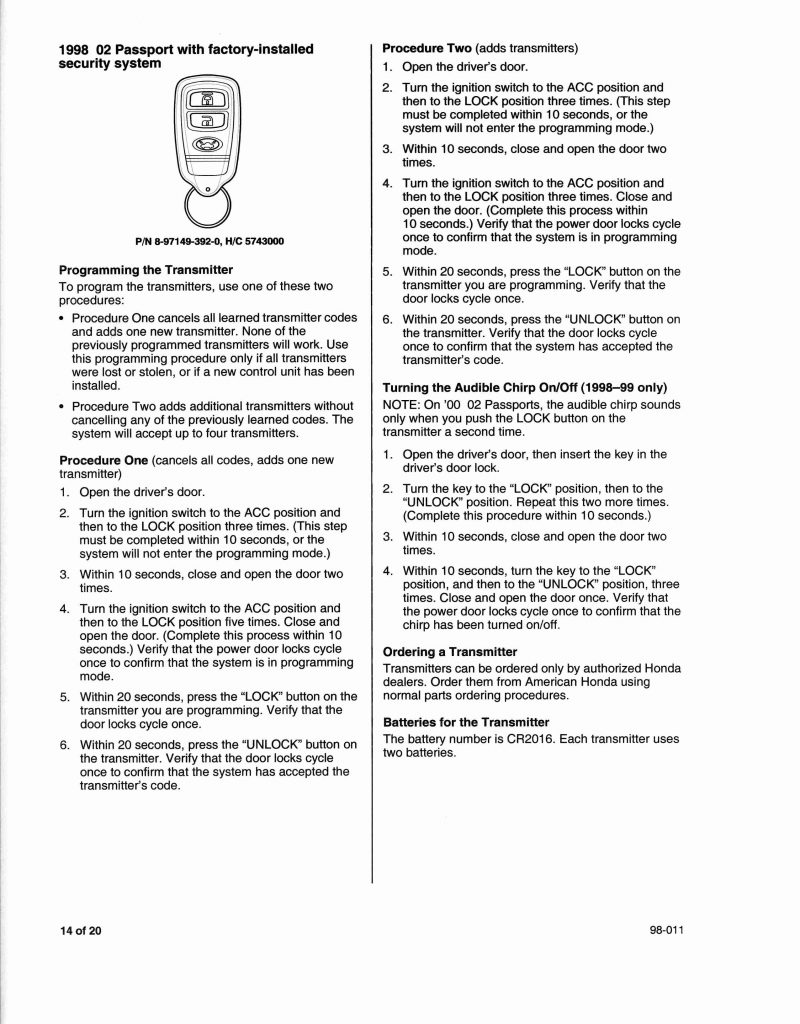 Honda remote programming | Carandtruckremotes.com Blog – free keyless remote programming ...